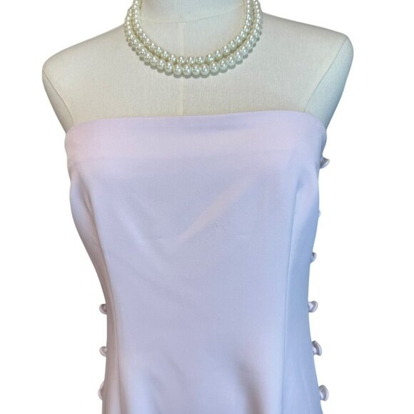 Gianni Bini Caelynn Bell Side Button Cut Out Bodycon Strapless Midi dres… - Picture 3 of 7
